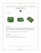 1.89 Ct. Green Tourmaline from Ceylon (Sri Lanka) Appraisal