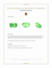 0.95 Ct. Tsavorite Garnet from Tanzania Appraisal