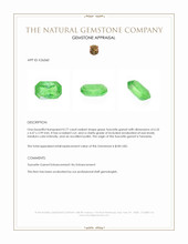 0.77 Ct. Tsavorite Garnet from Tanzania Appraisal