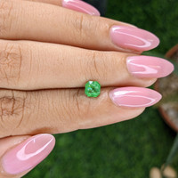 0.66 Ct. Tsavorite Garnet from Tanzania Life Style