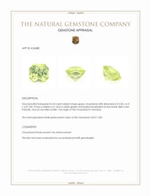 0.63 Ct. Green Chrysoberyl from Tanzania Appraisal