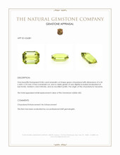 0.86 Ct. Green Chrysoberyl from Tanzania Appraisal
