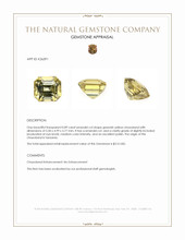 0.89 Ct. Greenish Yellow Chrysoberyl from Tanzania Appraisal
