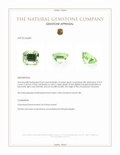 0.60 Ct. Green Chrysoberyl from Tanzania Appraisal