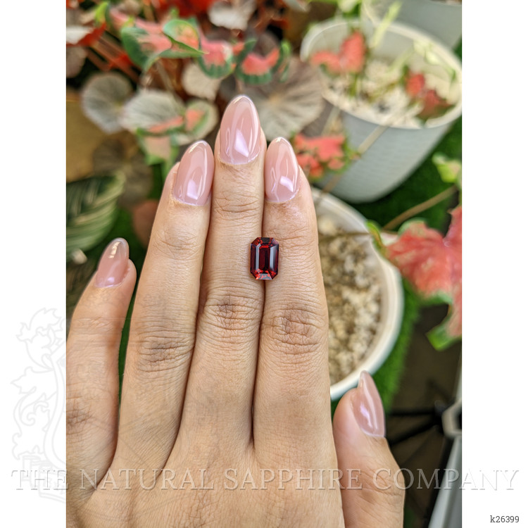 3.66 Ct. Pinkish Red Garnet from Ceylon (Sri Lanka)