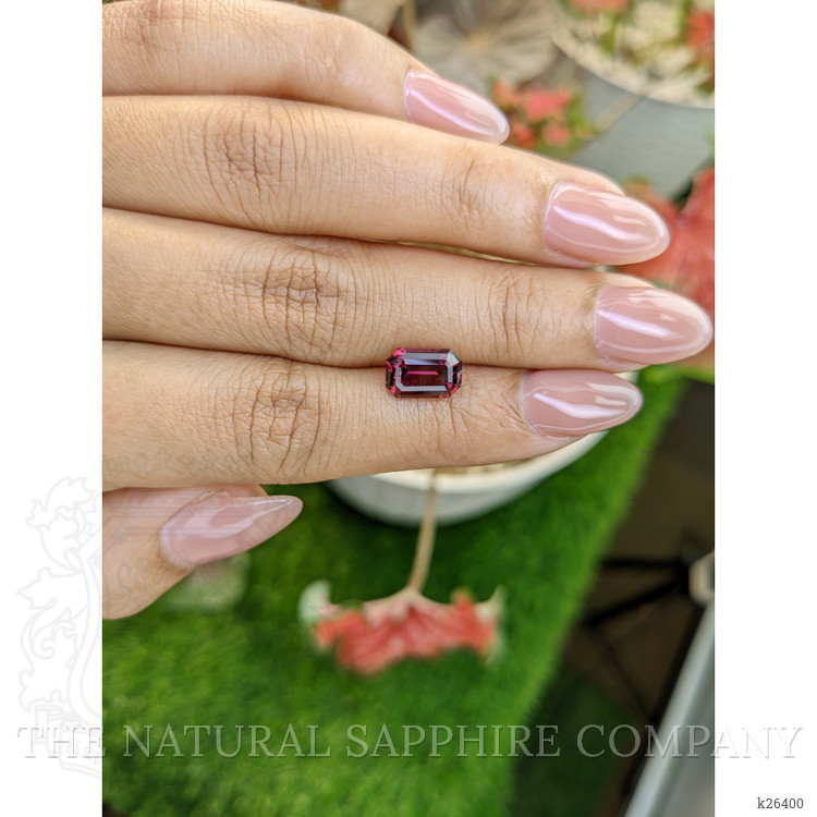 3.09 Ct. Purplish Red Garnet from Ceylon (Sri Lanka)