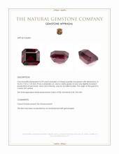6.99 Ct. Purplish Red Garnet from Ceylon (Sri Lanka) Appraisal