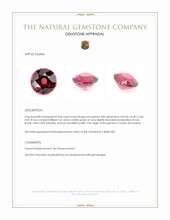 3.06 Ct. Red Garnet from Ceylon (Sri Lanka) Appraisal