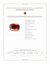 1.76 Ct. Reddish Orange Hessonite Garnet from Madagascar Scan Report