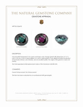 2.55 Ct. Color Change Garnet from Ceylon (Sri Lanka) Appraisal