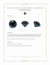 2.17 Ct. Greenish Blue Spinel from Tanzania Appraisal