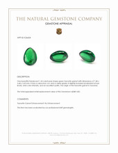 1.43 Ct. Cabochon Tsavorite Garnet from Tanzania Appraisal