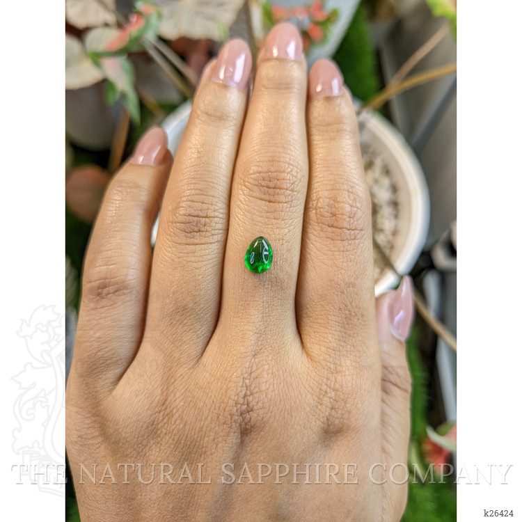 1.43 Ct. Cabochon Tsavorite Garnet from Tanzania