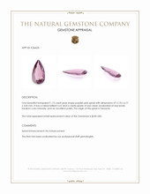 1.75 Ct. Purplish Pink Spinel from Tanzania Appraisal