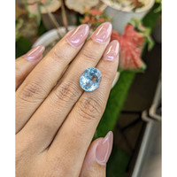7.47 Ct. Blue Aquamarine from Tanzania Life Style