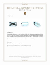 6.72 Ct. Blue Aquamarine from Tanzania Appraisal