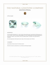 6.61 Ct. Bluish Green Aquamarine from Tanzania Appraisal
