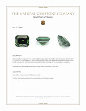1.51 Ct. Green Tourmaline from Tanzania Appraisal