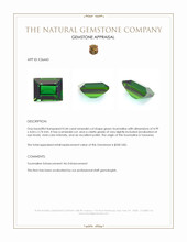 0.44 Ct. Green Tourmaline from Tanzania Appraisal