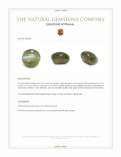 2.64 Ct. Yellowish Green Cabochon Chrysoberyl from Tanzania Appraisal