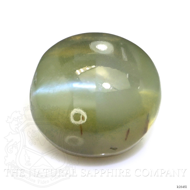 2.64 Ct. Yellowish Green Cabochon Chrysoberyl from Tanzania