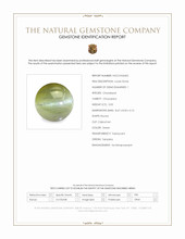 3.03 Ct. Green Cabochon Chrysoberyl from Tanzania Scan Report