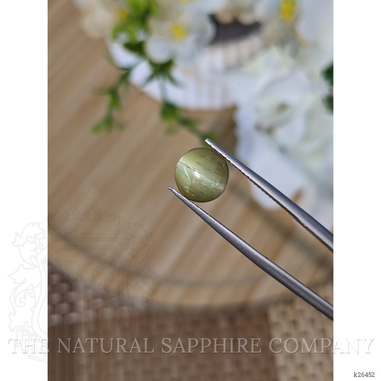 3.03 Ct. Green Cabochon Chrysoberyl from Tanzania
