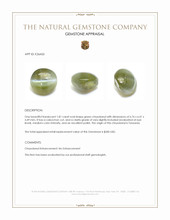 1.81 Ct. Green Cabochon Chrysoberyl from Tanzania Appraisal