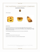 26.56 Ct. Orangish Yellow Precious Topaz from Brazil Appraisal