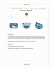 13.29 Ct. Blue Aquamarine from Brazil Appraisal