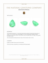 7.73 Ct. Green Paraiba Tourmaline from Brazil Appraisal