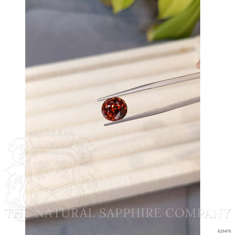 5.19 Ct. Reddish Orange Spessartite Garnet from Ceylon (Sri Lanka)