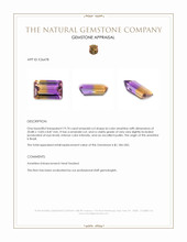 19.74 Ct. Bi Color Ametrine from Brazil Appraisal