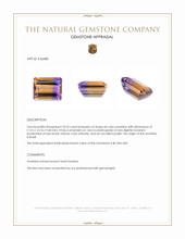 18.23 Ct. Bi Color Ametrine from Brazil Appraisal