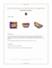 18.52 Ct. Bi Color Ametrine from Brazil Appraisal