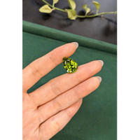10.66 Ct. Green (Lime Green) Peridot from Burma (Myanmar) Life Style