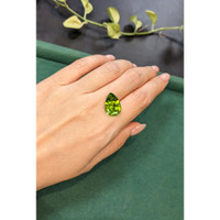 10.66 Ct. Green (Lime Green) Peridot from Burma (Myanmar) Life Style
