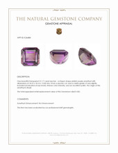 31.17 Ct. Pinkish Purple Amethyst from Brazil Appraisal