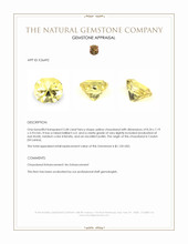 2.68 Ct. Yellow Chrysoberyl from Ceylon (Sri Lanka) Appraisal