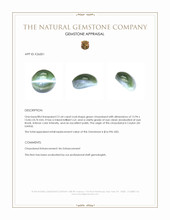 21.64 Ct. Green Chrysoberyl from Ceylon (Sri Lanka) Appraisal