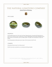 6.98 Ct. Yellowish Green Cabochon Chrysoberyl from Ceylon (Sri Lanka) Appraisal
