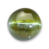 6.98 Ct. Yellowish Green Cabochon Chrysoberyl from Ceylon (Sri Lanka) Video