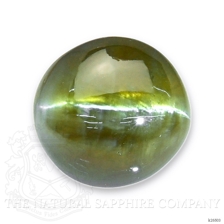 6.98 Ct. Yellowish Green Cabochon Chrysoberyl from Ceylon (Sri Lanka)