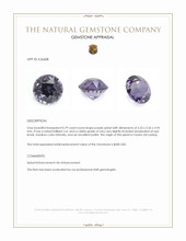 0.79 Ct. Purple Spinel from Ceylon (Sri Lanka) Appraisal