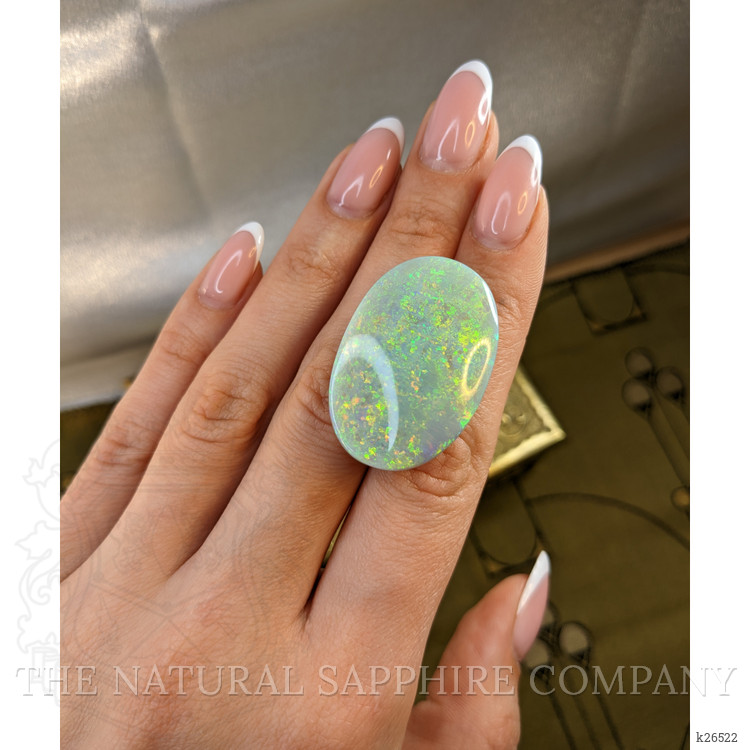 48.40 Ct. Multi Color Cabochon Semi-Black Opal from Australia