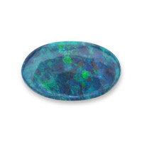 26.57 Ct. Multi Color Cabochon Black Opal from Australia Video