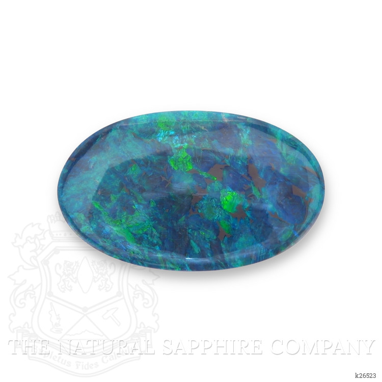 26.57 Ct. Multi Color Cabochon Black Opal from Australia