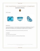 7.17 Ct. Blue Zircon from Cambodia Appraisal