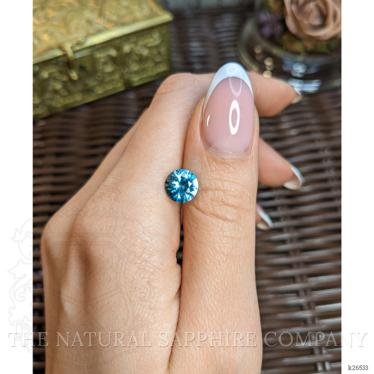 2.85 Ct. Greenish Blue Zircon from Cambodia