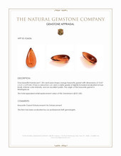 1.58 Ct. Orange Cabochon Hessonite Garnet from Madagascar Appraisal